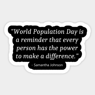 Population Day Sticker